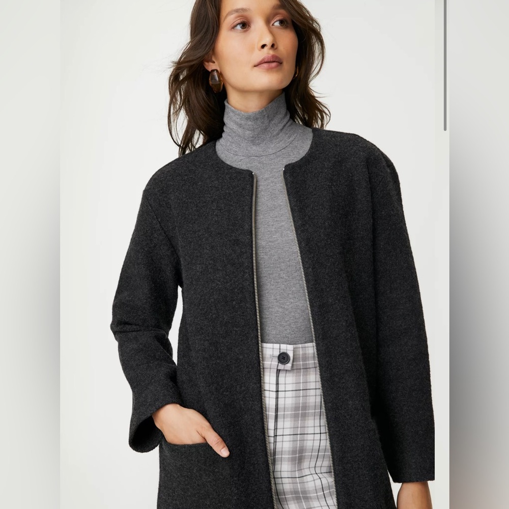 Wilfred Aritzia Banville jacket wool zip up sweater style coat Small
